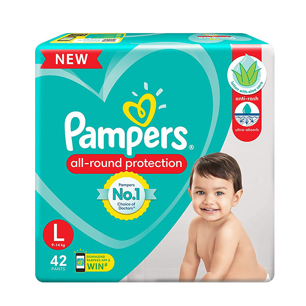 PAMPERS LARGE SIZE (9-14)KG 4S