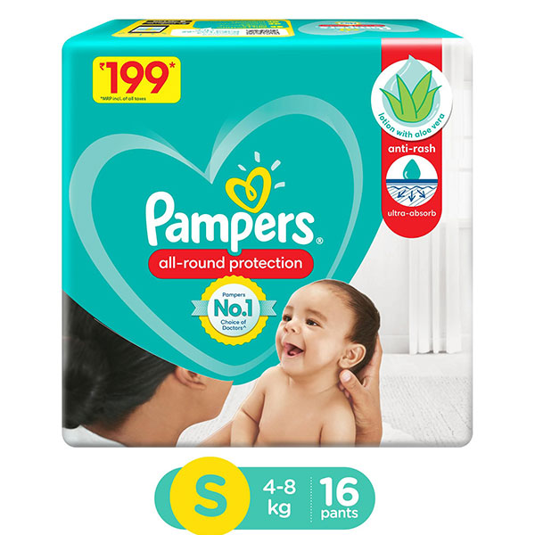 PAMPERS SMALL  (4-8)KG 16S