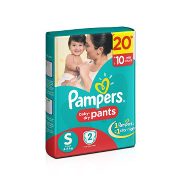 PAMPERS SMALL (4-8)KG 2S