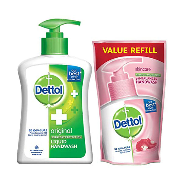 DETTOL HANDWASH  SKINCARE  COMBO 200ML+185