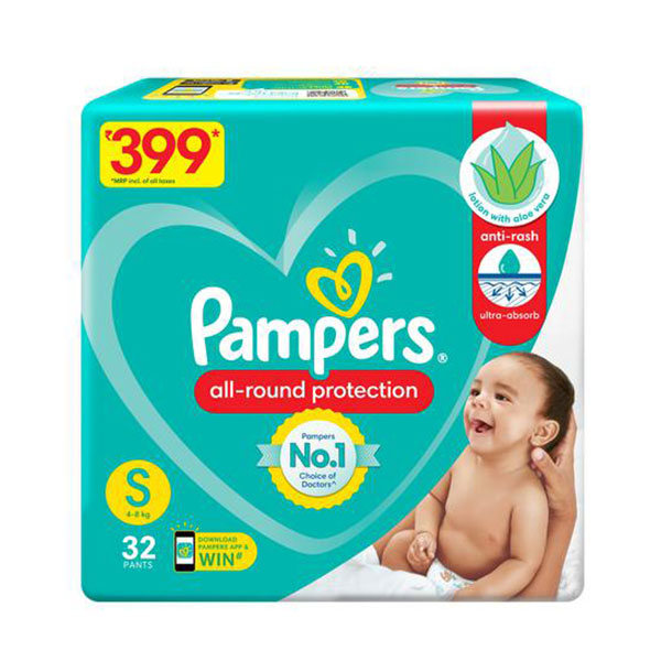 PAMPERS SMALL (4-8)KG 32S