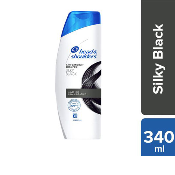HEAD&SHOULDER SILKY BLACK SAMPOO 340ML