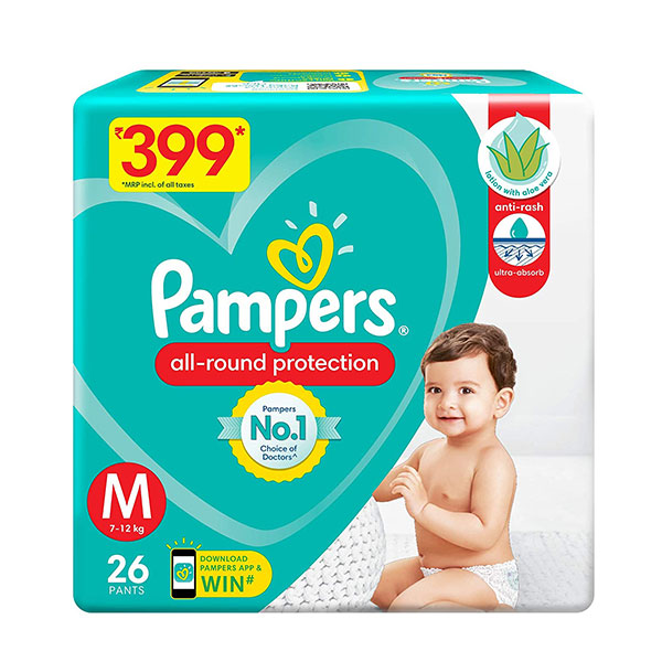 PAMPERS MEDIUM (7-12)KG 26S