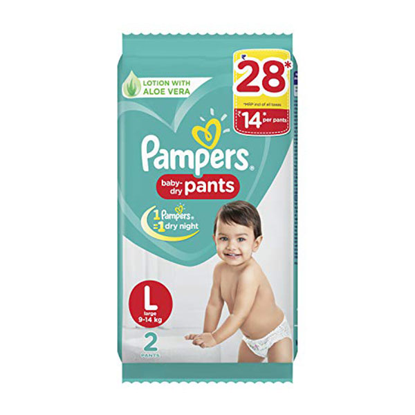 PAMPERS LARGE SIZE (9-14)KG 2S