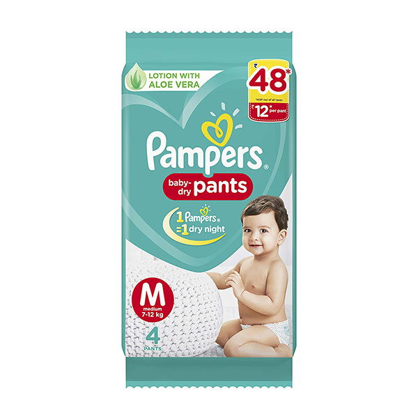 PAMPERS MEDIUM  (7-12)KG 4S